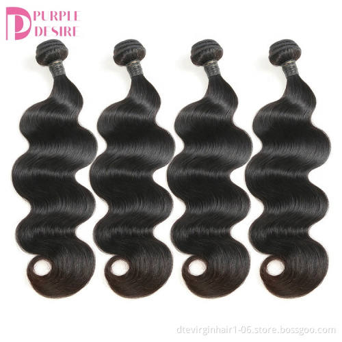 9a Grade Cuticle Aligned Raw Human Hair Body Wave Virgin  Brazilian Human  Hair Extension Hair Bundles